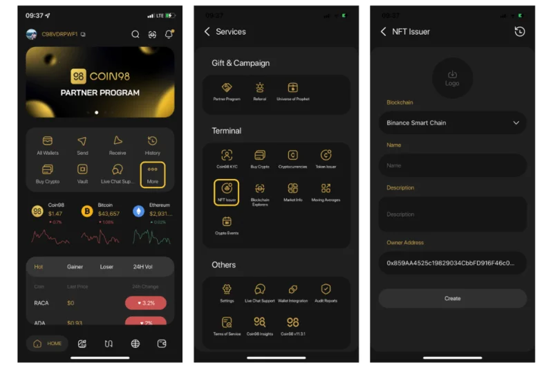 Monedero NFT: ingrese al mundo NFT con Coin98 Super App con muchas características atractivas
