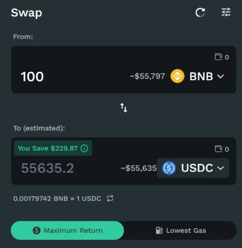 Funcionamiento de KyberSwap