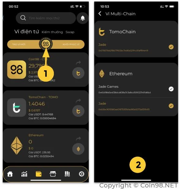 Panduan Pengguna Dompet USDT Coin98