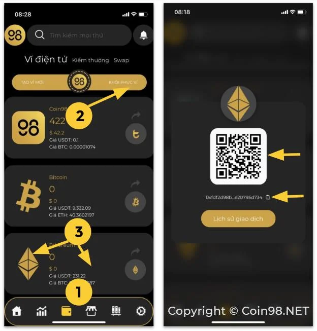 Panduan Pengguna Dompet USDT Coin98