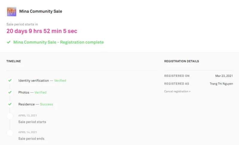 Anweisungen zum Kauf von Sale Casper & MINA Tokens auf Coinlist