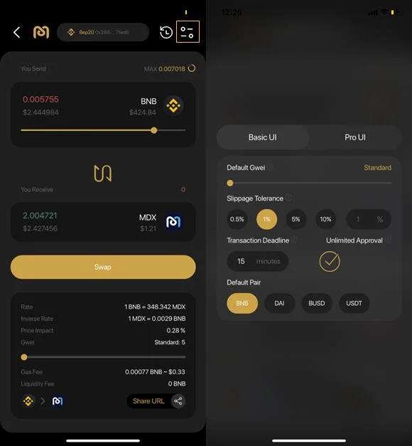 คำแนะนำสำหรับการซื้อขาย MDEX บน Coin98 Super App