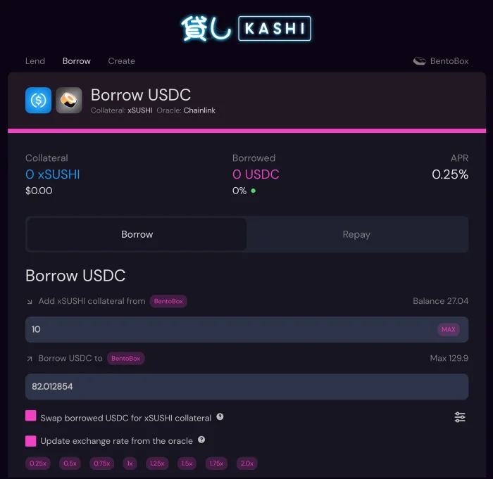 Kashi - Nueva ecuación para el problema de Lending & Margin Trading
