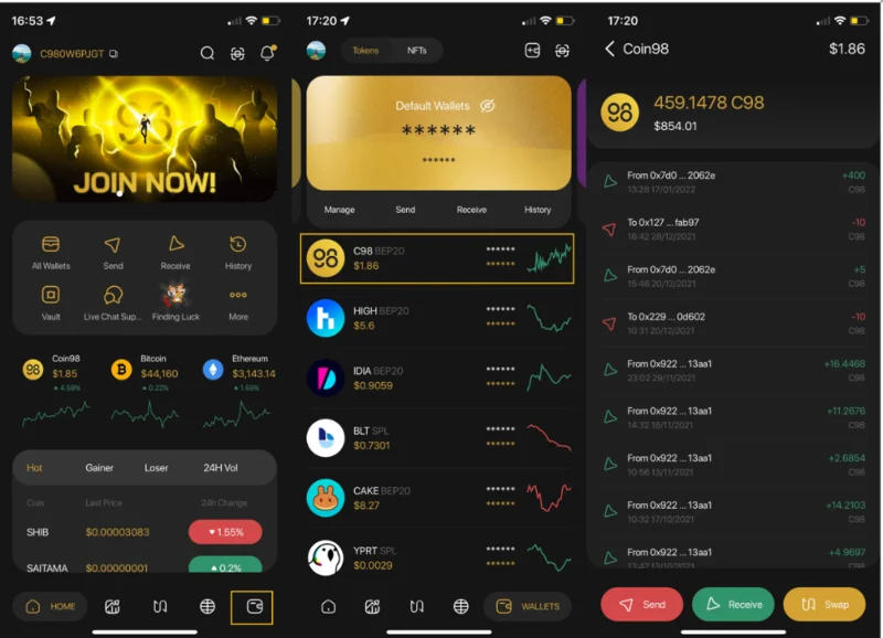 ¿Qué es la billetera Coin98?  Cómo usar la función Wallet en Coin98 Super App de AZ
