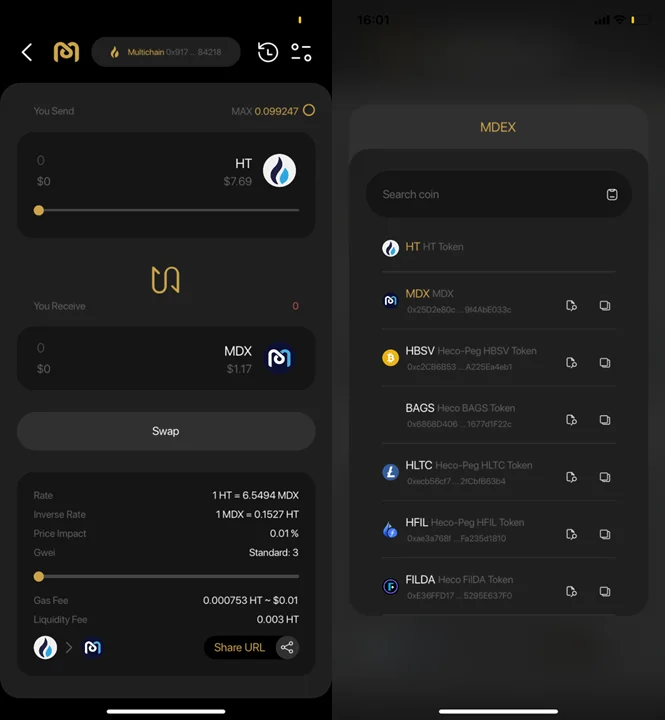 คำแนะนำสำหรับการซื้อขาย MDEX บน Coin98 Super App