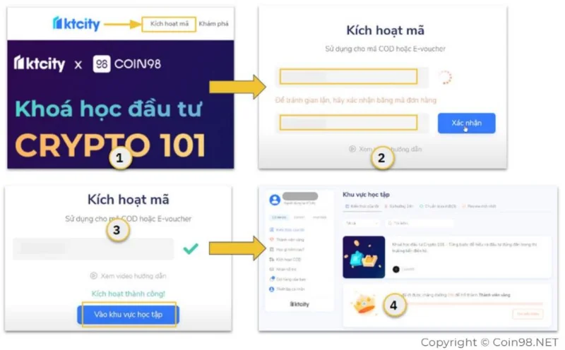 Anleitung zur Registrierung für den Krypto-Investitionskurs 101 auf KTCity
