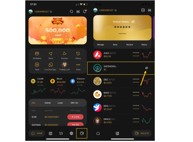 ¿Qué es la billetera Coin98?  Cómo usar la función Wallet en Coin98 Super App de AZ