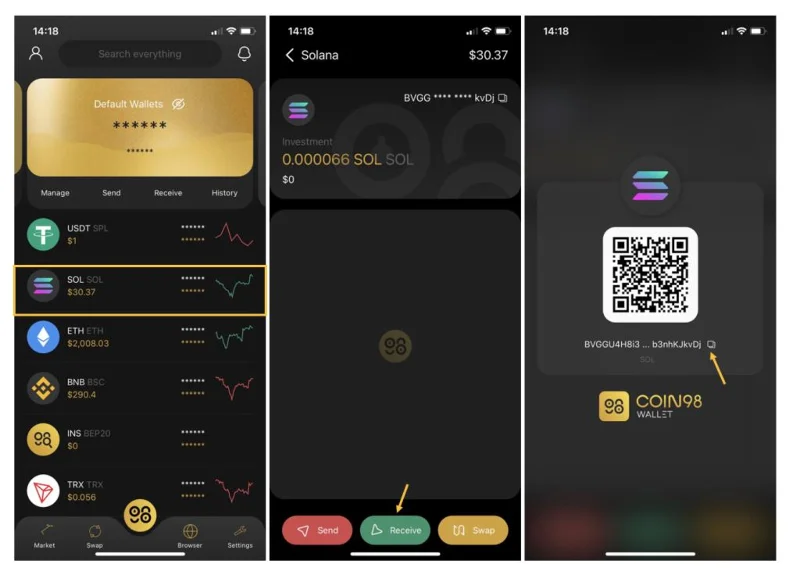 Guía del usuario de Coin98 Wallet para principiantes