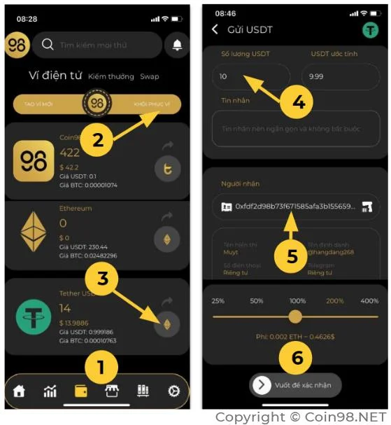 Panduan Pengguna Dompet USDT Coin98
