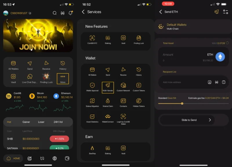 ¿Qué es la billetera Coin98?  Cómo usar la función Wallet en Coin98 Super App de AZ