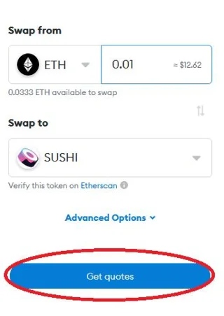 Instructies voor het gebruik van Metamask Swap - Komt er in de toekomst met terugwerkende kracht?