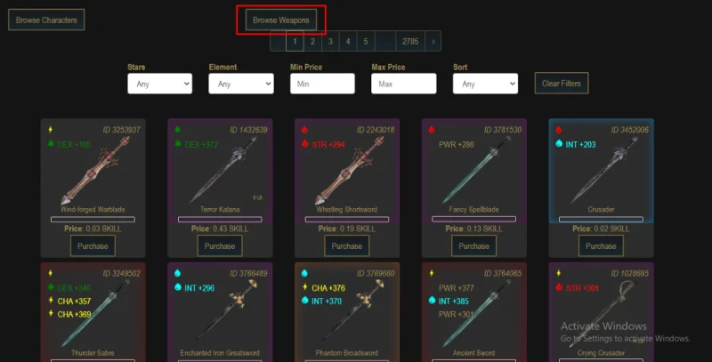 Instructies voor het spelen van het spel CryptoBlades (SKILL) geld verdienen met AZ