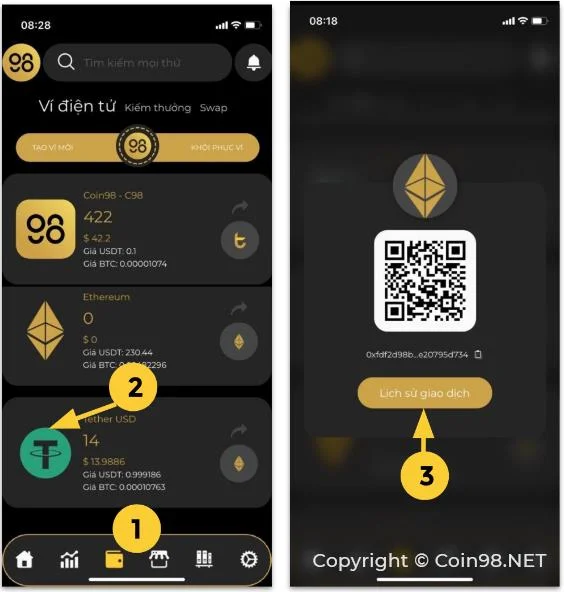 Panduan Pengguna Dompet USDT Coin98