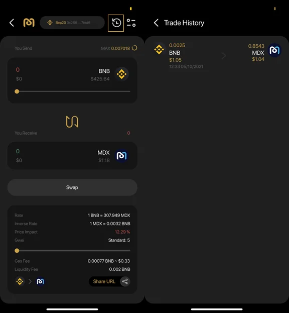 คำแนะนำสำหรับการซื้อขาย MDEX บน Coin98 Super App