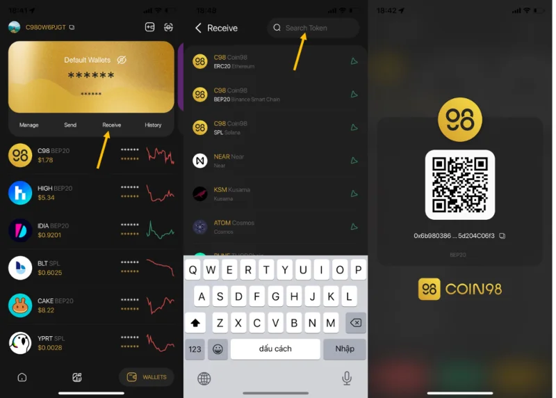 ¿Qué es la billetera Coin98?  Cómo usar la función Wallet en Coin98 Super App de AZ