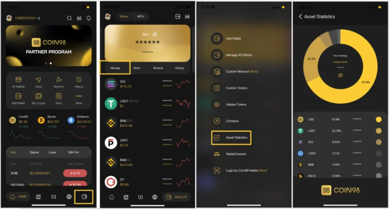 ¿Qué es la billetera Coin98?  Cómo usar la función Wallet en Coin98 Super App de AZ