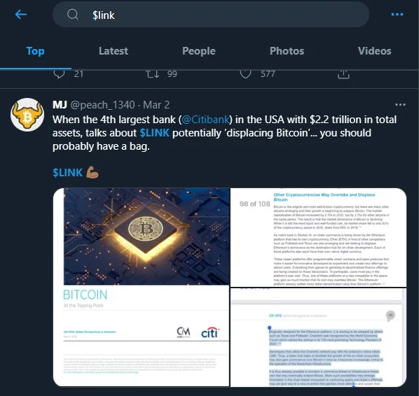 Twitter - Tips om x100 edelstenen te jagen op de cryptomarkt