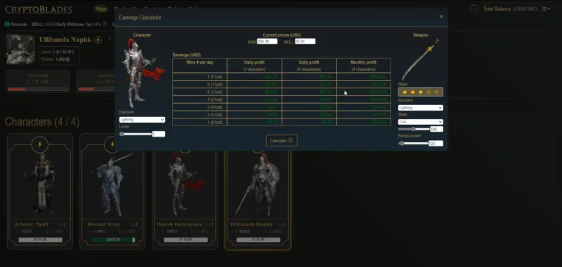 Instructies voor het spelen van het spel CryptoBlades (SKILL) geld verdienen met AZ