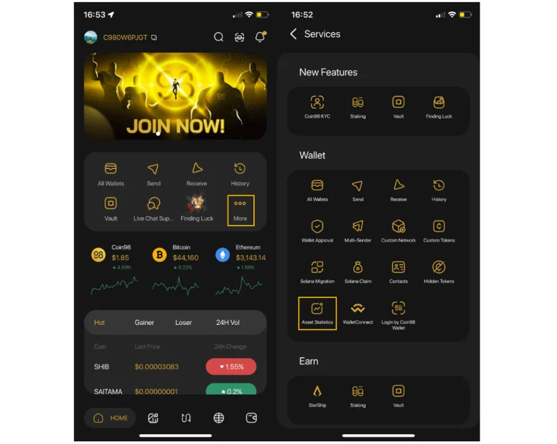 ¿Qué es la billetera Coin98?  Cómo usar la función Wallet en Coin98 Super App de AZ