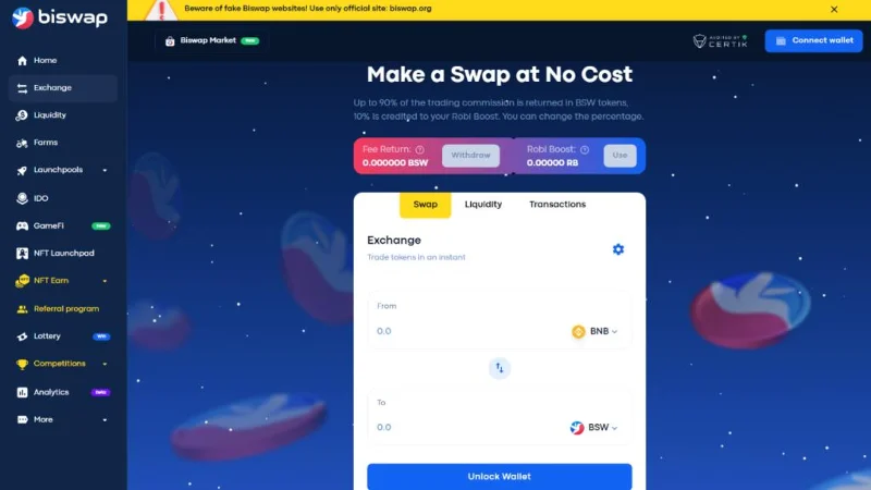 Cos'è Biswap (BSW)?  Set completo di criptovalute BSW