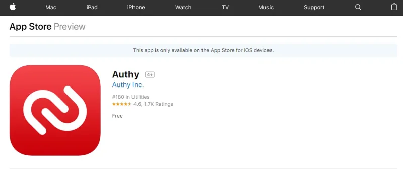 Panduan pengaturan Authy di iOS