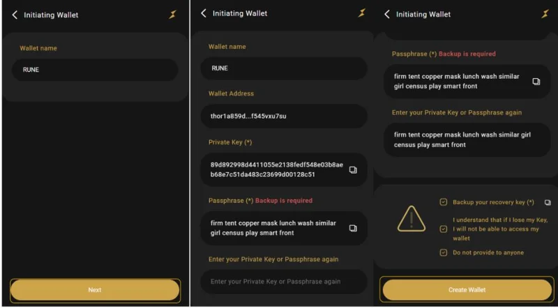 Cos'è il portafoglio THORChain (RUNE)?  Istruzioni per la creazione e l'utilizzo del portafoglio THORChain (RUNE)