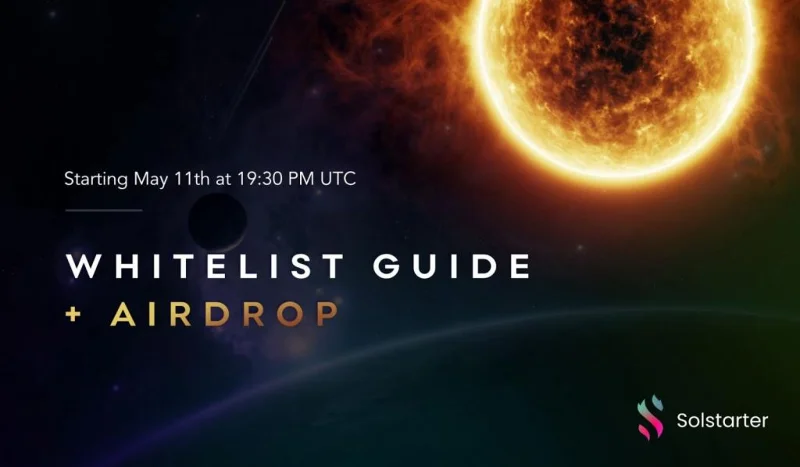 Instrucciones para registrarse en una lista blanca para comprar IDO y recibir Airdrop Solstarter (SOS)