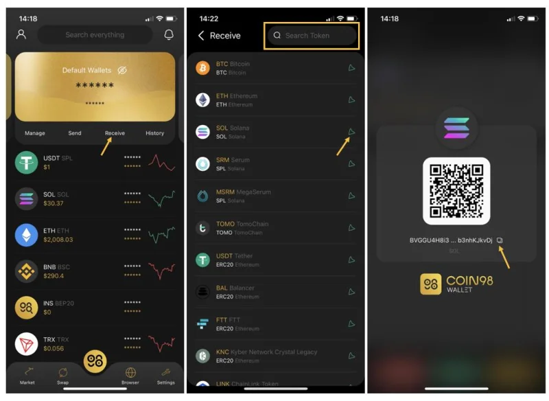 Guía del usuario de Coin98 Wallet para principiantes