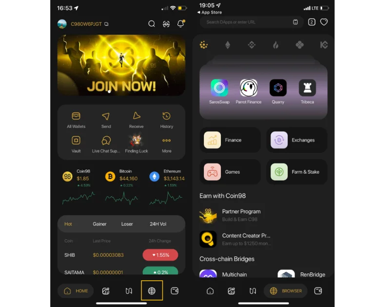 دليل AZ حول كيفية استخدام PancakeSwap على تطبيق Coin98 Super