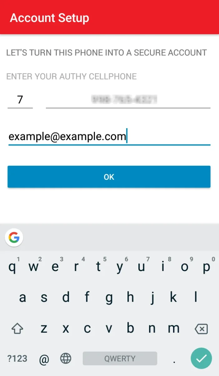Panduan pengaturan Authy di Android