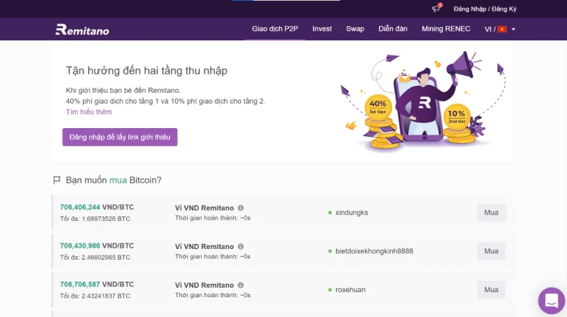 Instrucciones para usar el intercambio de Remitano: compre y venda Bitcoin en el intercambio de Remitano