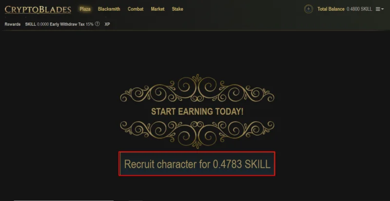 Instructies voor het spelen van het spel CryptoBlades (SKILL) geld verdienen met AZ