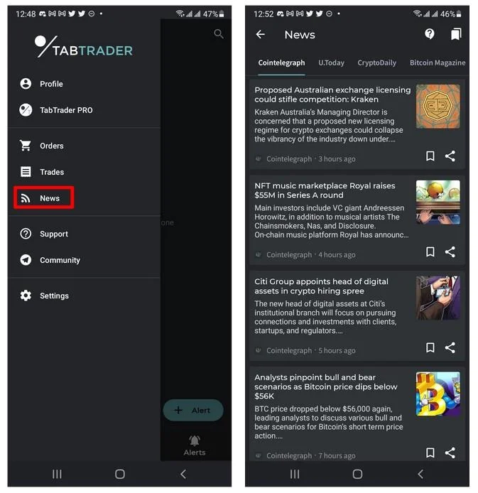 Guía detallada del usuario de Tabtrader para novatos
