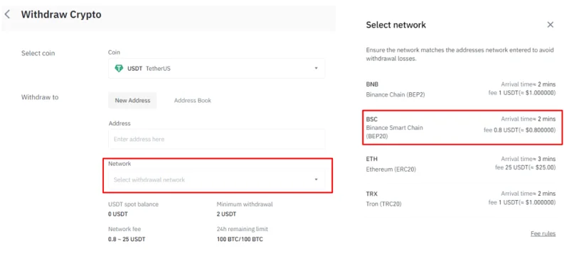 Tarik Crypto di Bursa Binance