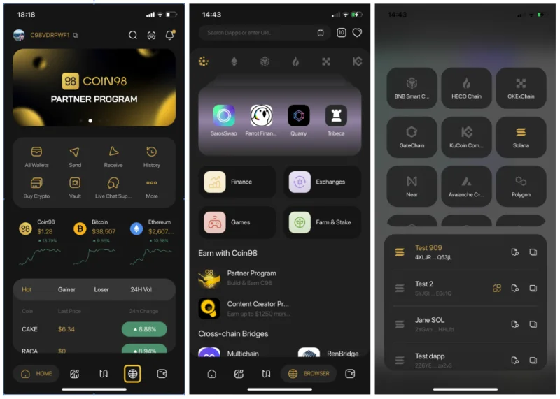 Multichain dApp Broswer: un tesoro de servicios DeFi multiplataforma está disponible en Coin98 Super App