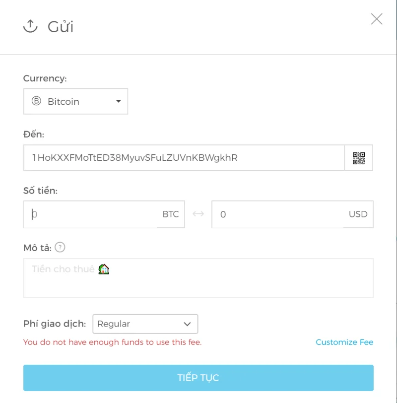 Portfel Blockchain - wypłata