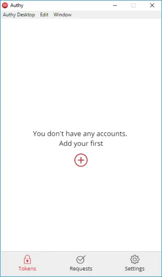 Menambah akun di Authy Desktop