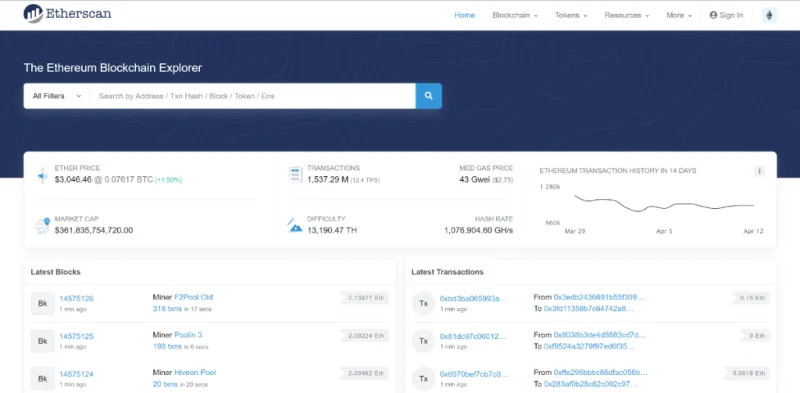 Etherscan ใหม่ 2023