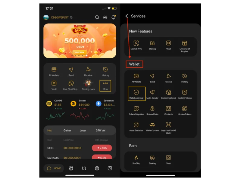 ¿Qué es la billetera Coin98?  Cómo usar la función Wallet en Coin98 Super App de AZ