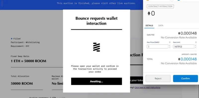 Instructies voor deelname aan gecertificeerde Bounce-veilingen