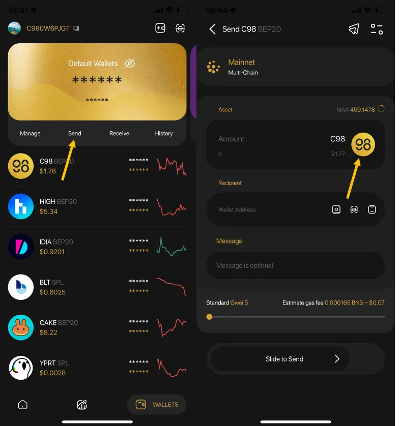 ¿Qué es la billetera Coin98?  Cómo usar la función Wallet en Coin98 Super App de AZ