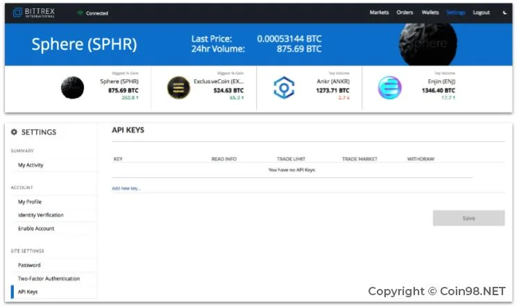 Cómo generar una clave API en los intercambios