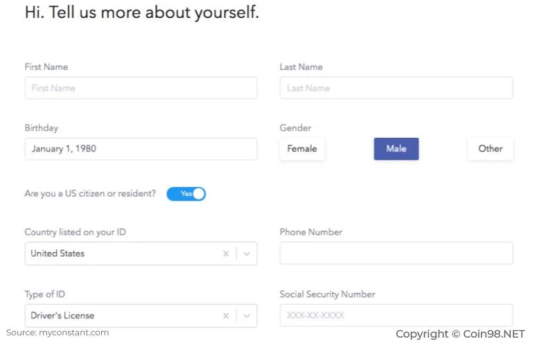 ¿Qué es constante?  Instrucciones para el registro de cuenta y verificación KYC en Constant