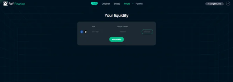 Ref Finance流動性ユーザーガイド