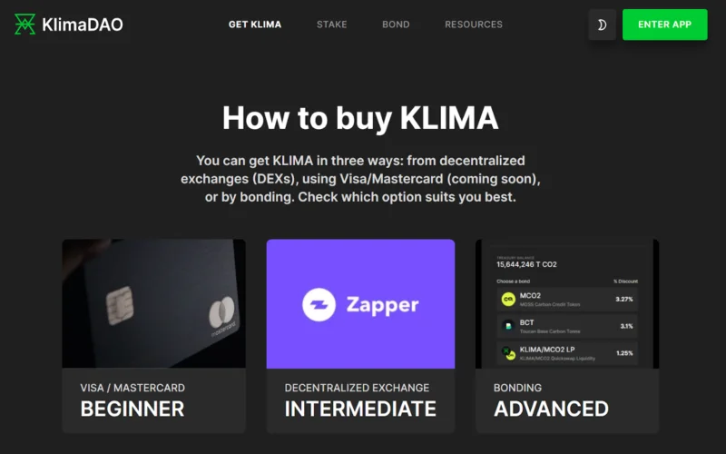 클리마 DAO란?  Klima DAO 프로젝트, KLIMA 토큰 및 탄소 배출 프로젝트에 대한 모든 것