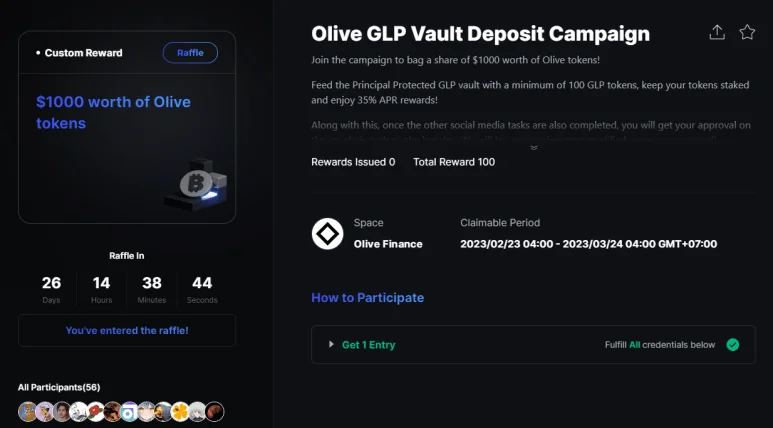 คู่มือการตามล่าย้อนหลังสำหรับโครงการ Olive Finance