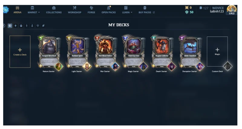 คู่มือเกม Gods Unchained สำหรับผู้เริ่มต้น