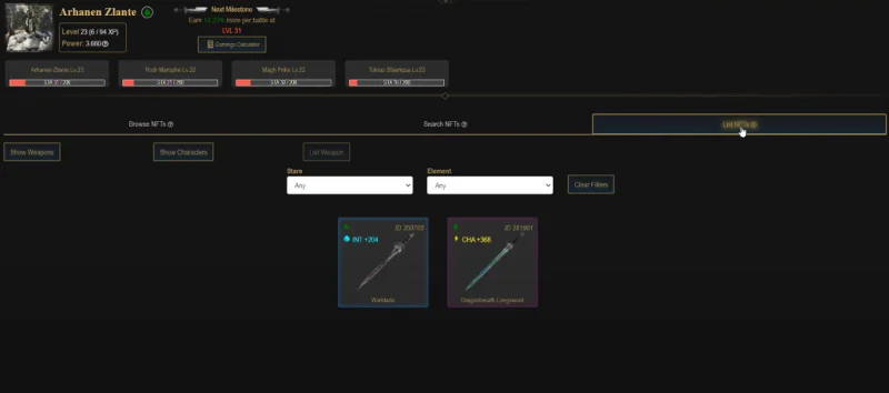 Gids voor het spelen van het NFT CryptoBlades-spel om geld te verdienen aan AZ