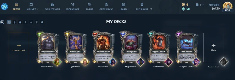 คู่มือเกม Gods Unchained สำหรับผู้เริ่มต้น